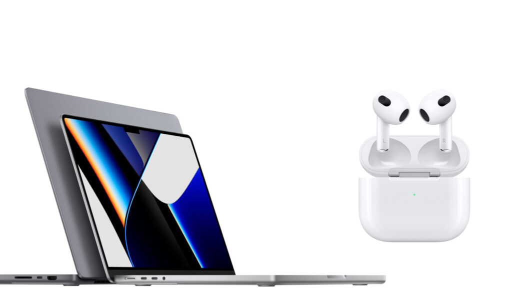 MacBook Pro e AirPods