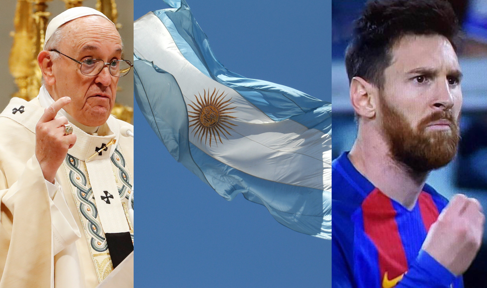 Papa Francesco, Bandiera Argentina e Messi