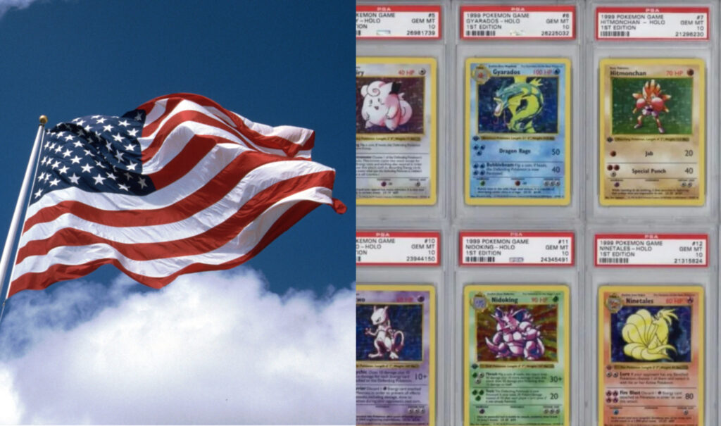 Bandiera USA e TCG Pokémon