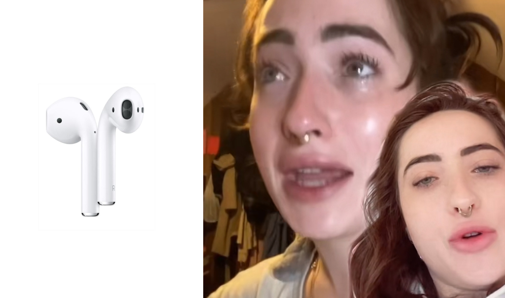 AirPods e ragazza TikTok