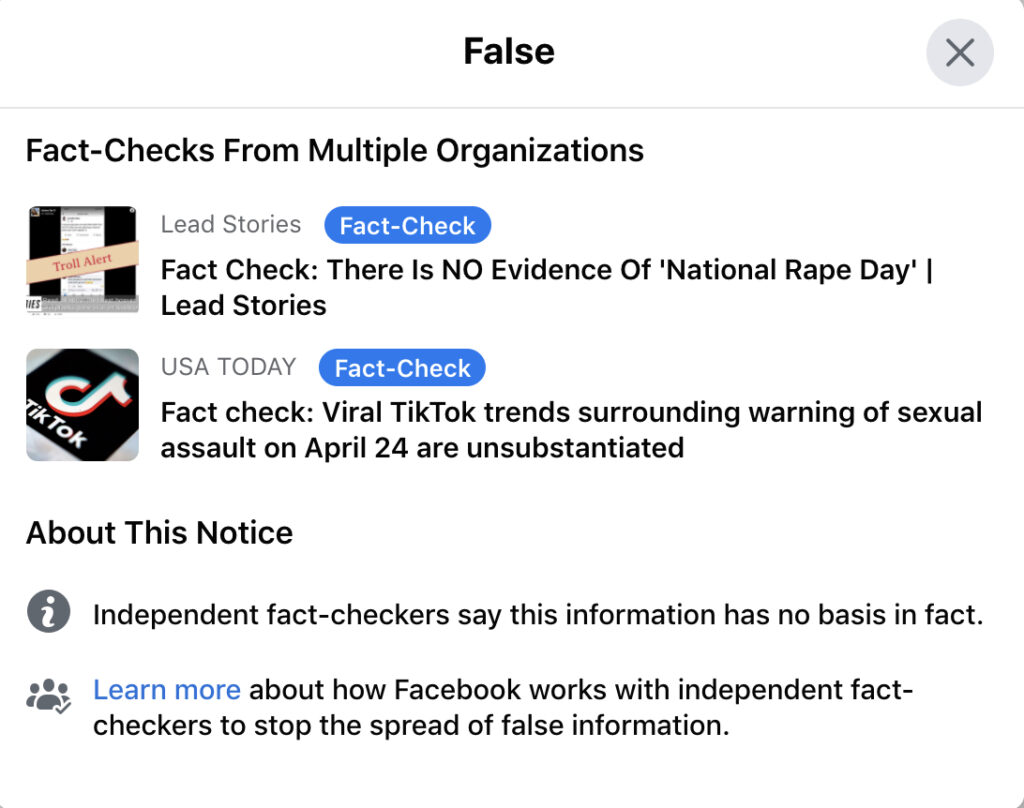 facebook fact check