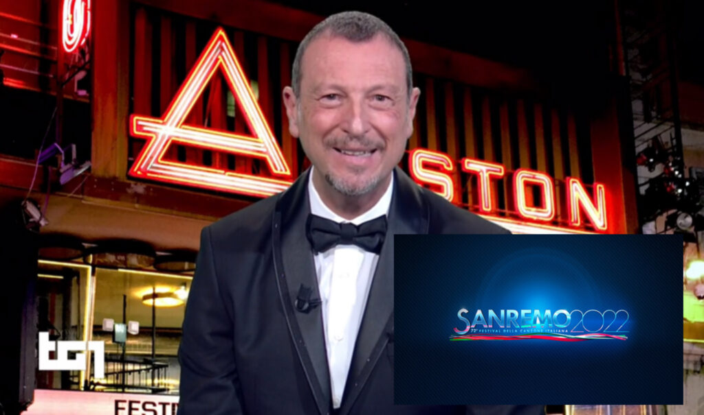 Amadeus Sanremo 2022 TG1