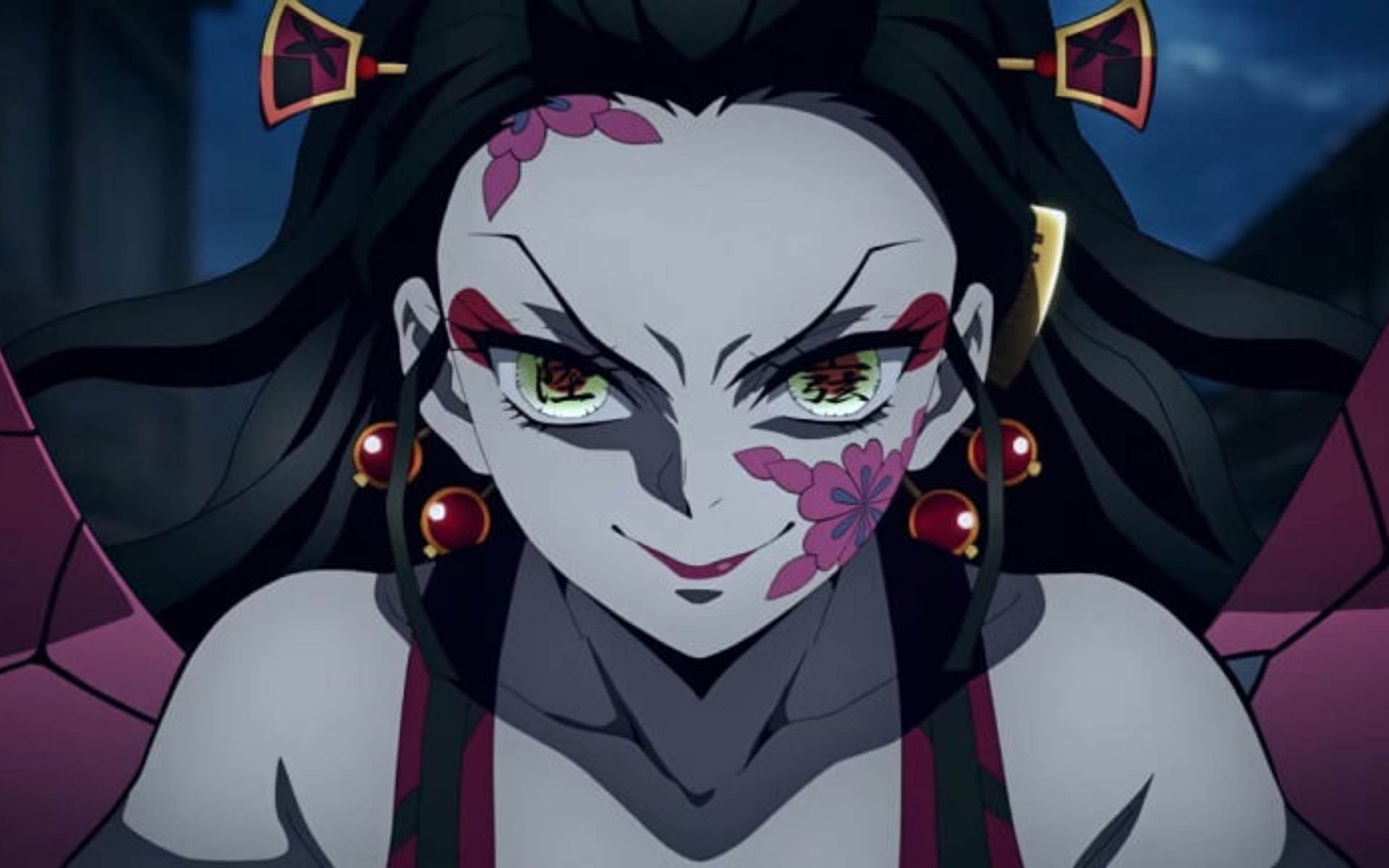 Kimetsu no yaiba demon slayer anime second season pv3 demon close up screenshot destaque1 min