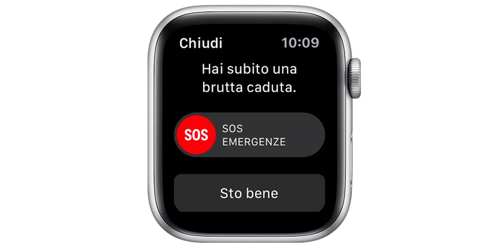 apple watch rilevamento caduta