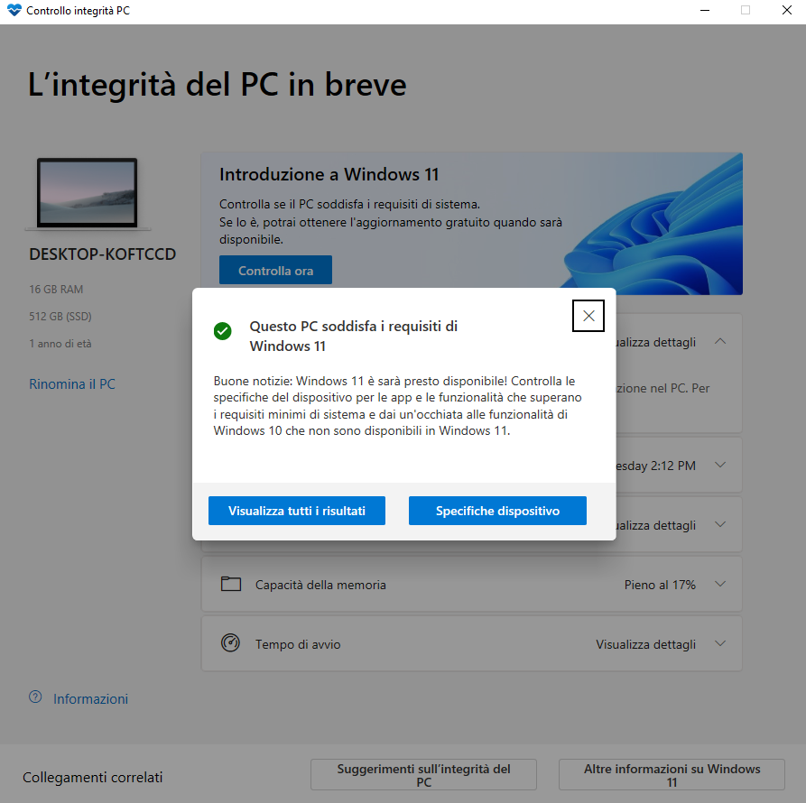 controllo integrita pc