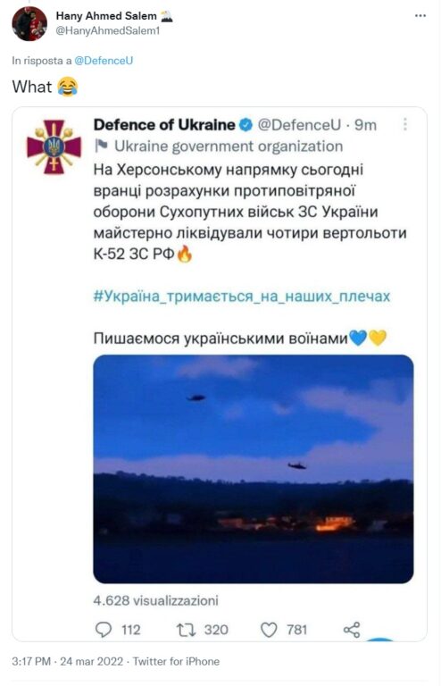A Kherson antiaerea ucraina distrugge elicotteri russi Kamov VIDEOGIOCO 6 494x768 1