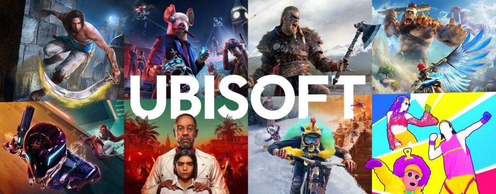 logo Ubisoft con giochi