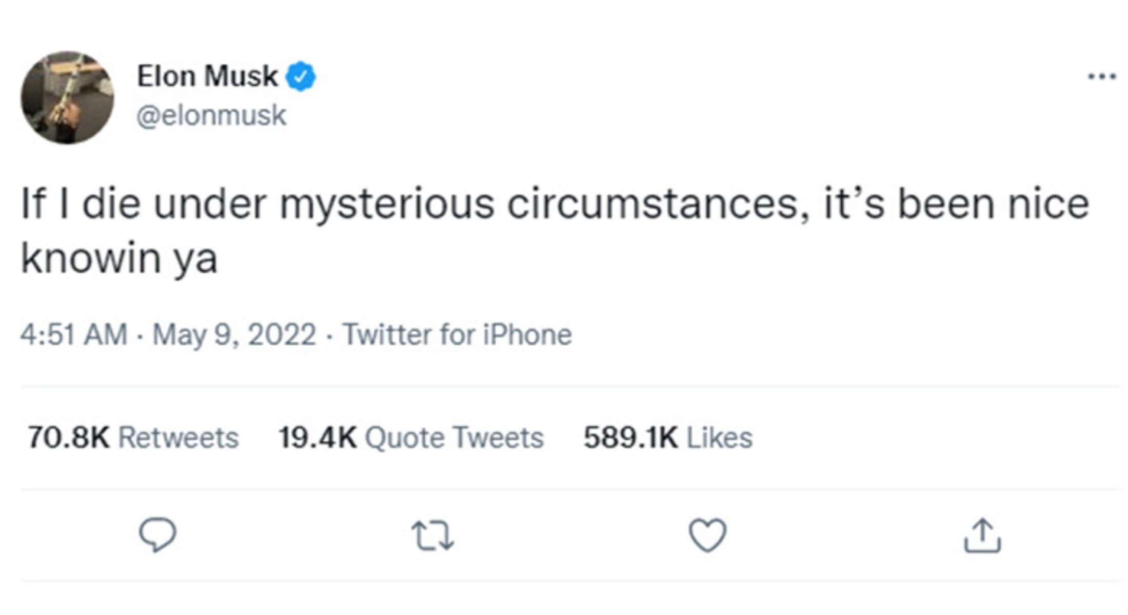 Elon Musk tweet