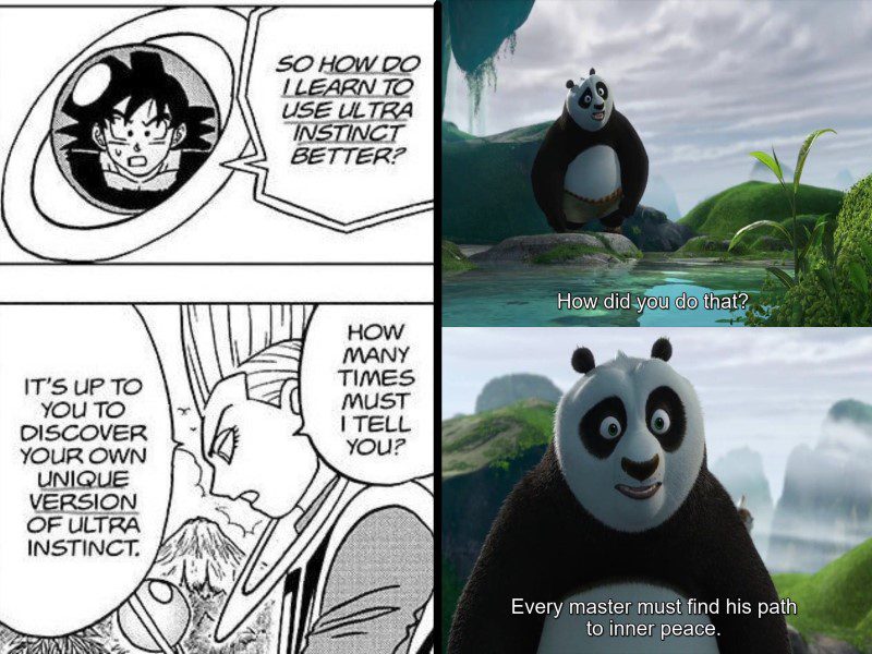Goku and Po must find their own ways to master their techniques
