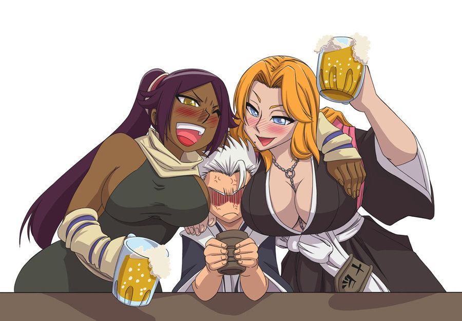 chibi rangiku Rangiku and Yoruichi Drinking Your daily