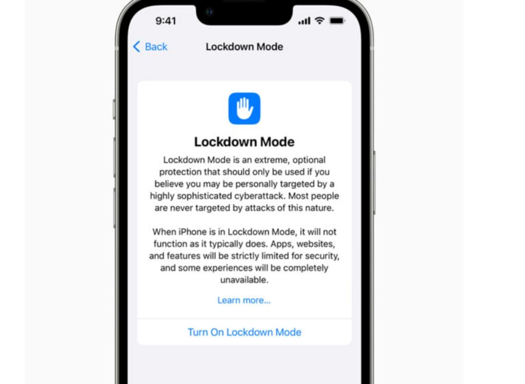 apple modalità lockdown iphone ios