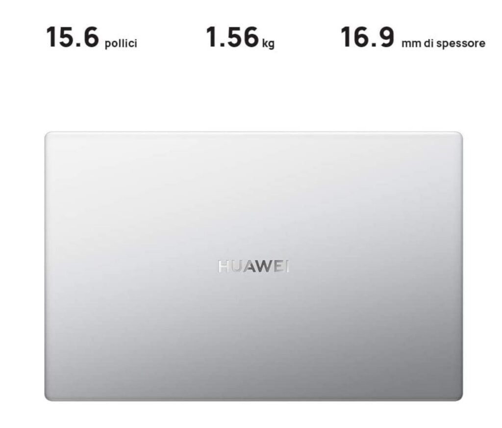 Huawei MateBook D 15 dimensioni