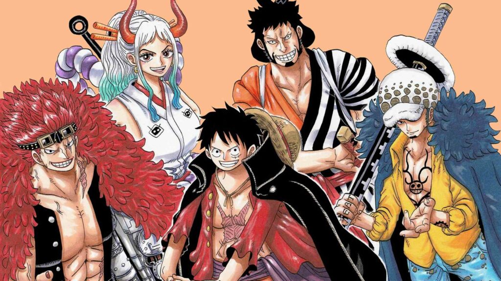 one piece wano luffy law kinemon kidd yamato