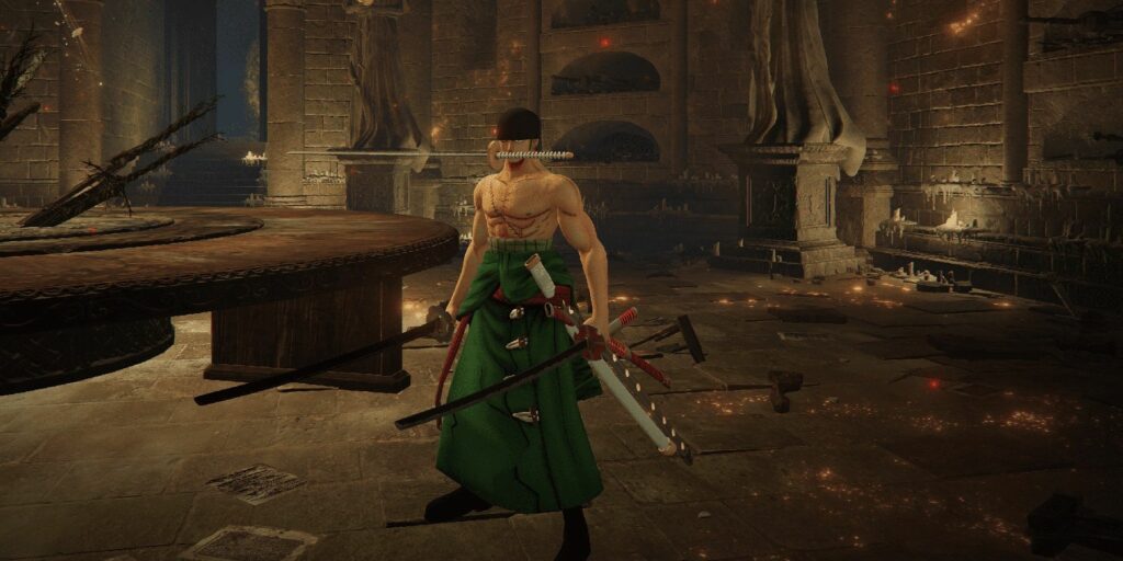 1651676470 Elden Ring Mod Adds Zoro to One Piece