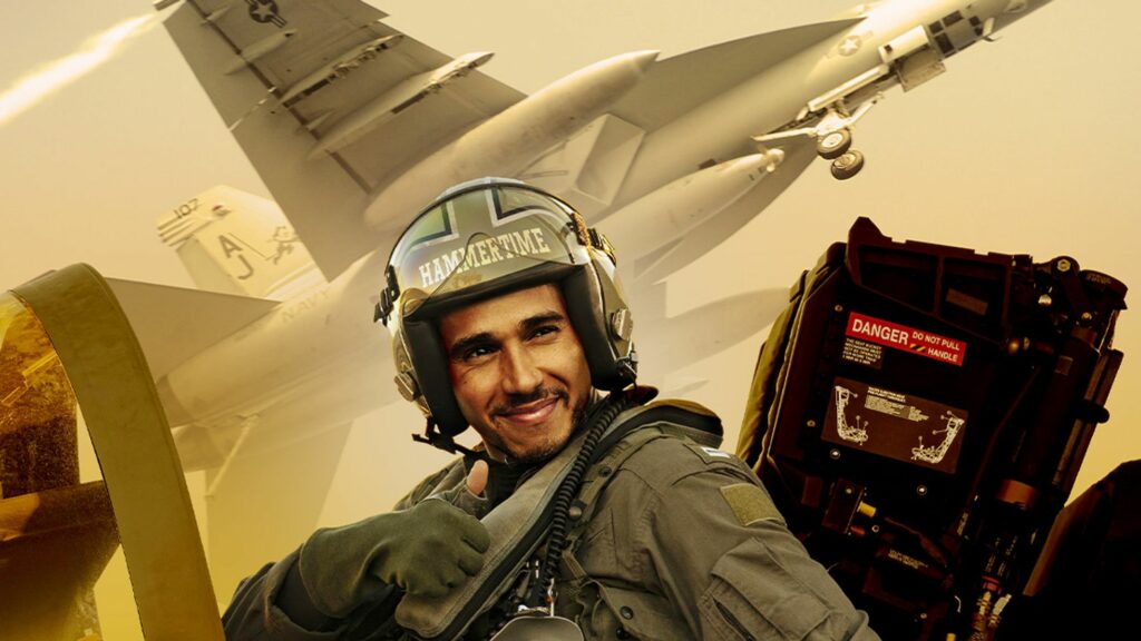 lewis hamilton top gun tom cruise brad pitt