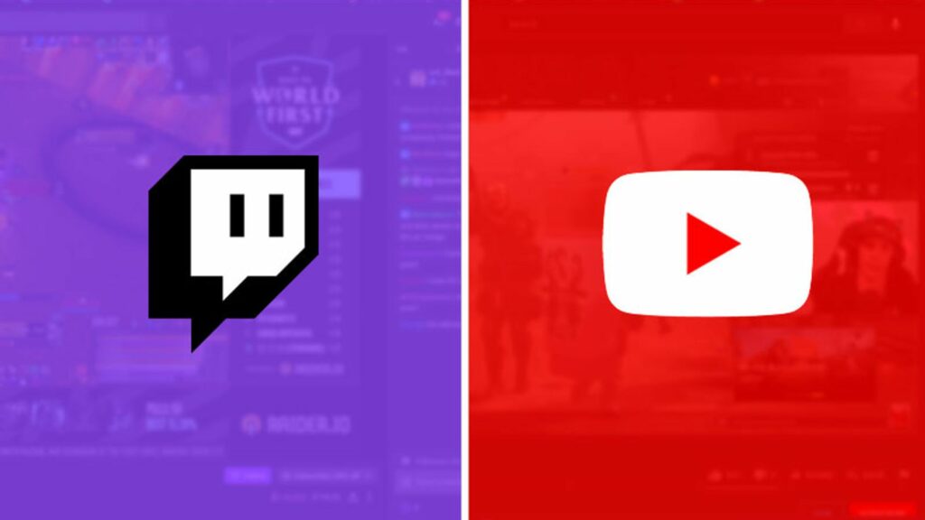 Logo di Twitch e di YouTube