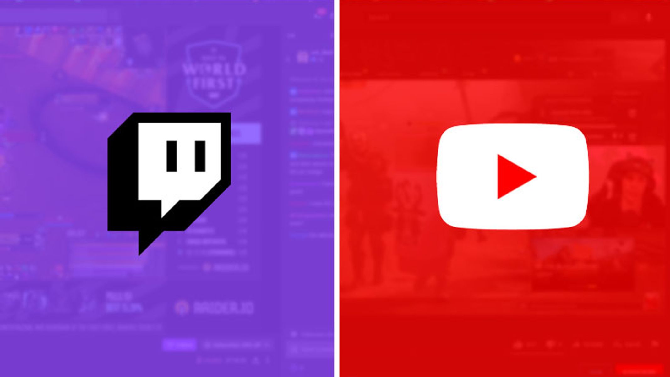 Logo di Twitch e di YouTube