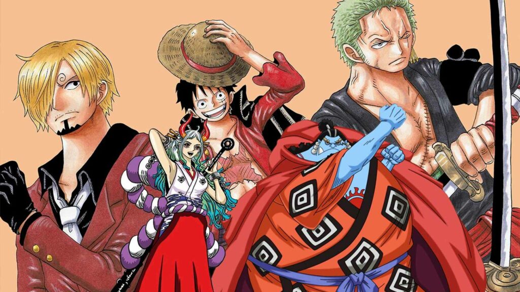 one piece monster trio sanji jinbei luffy zoro yamato