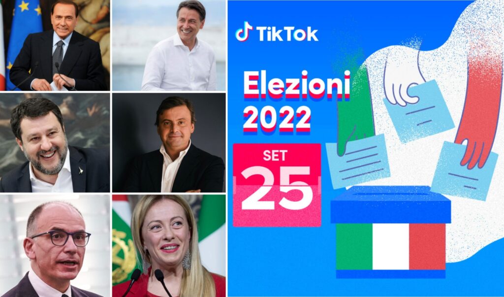 TikTok Centro Elezioni 25 settembre e politici