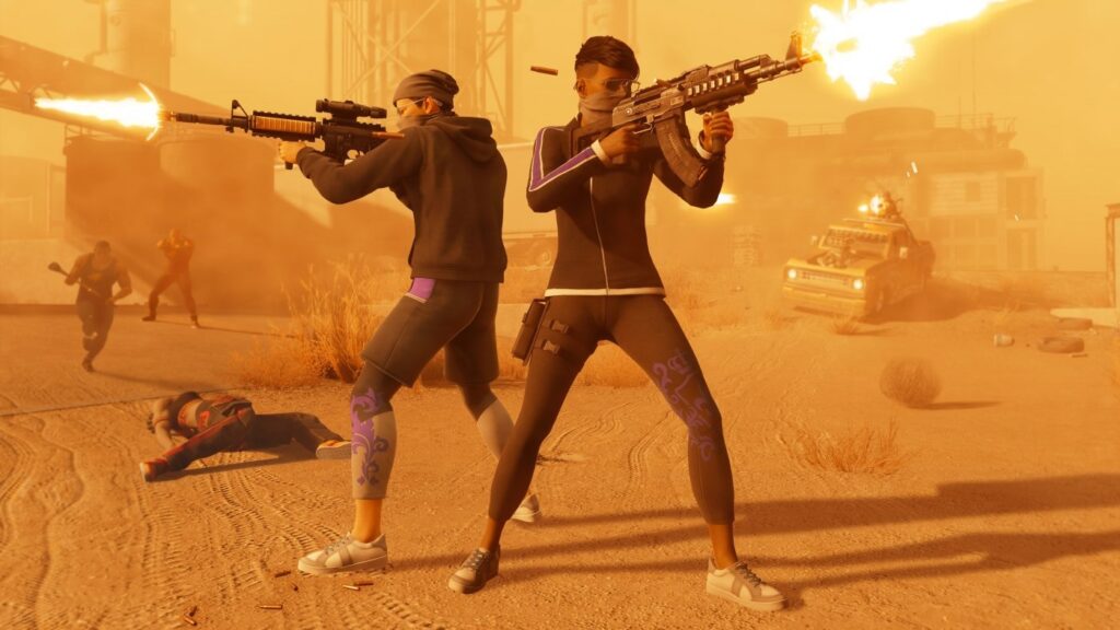 Saints row gunfire