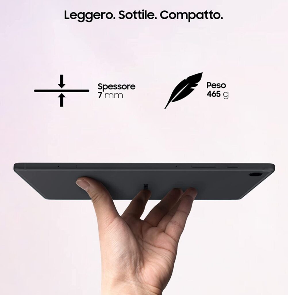 Samsung Galaxy Tab S6 Lite 2022 dimensioni