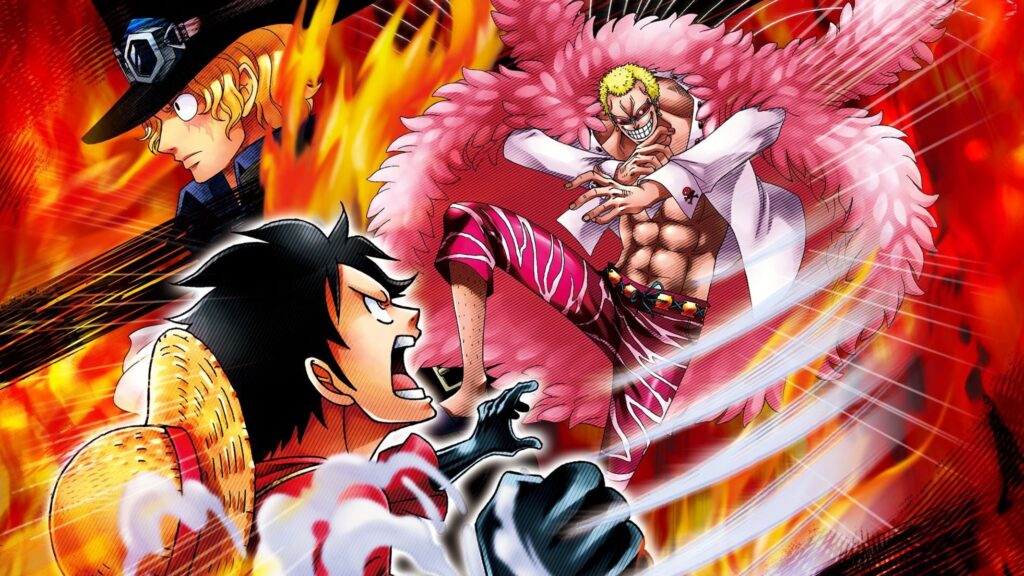 one piece doflamingo sabo luffy