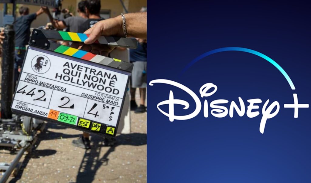 Avetrana Qui Non è Hollywood e logo Disney Plus