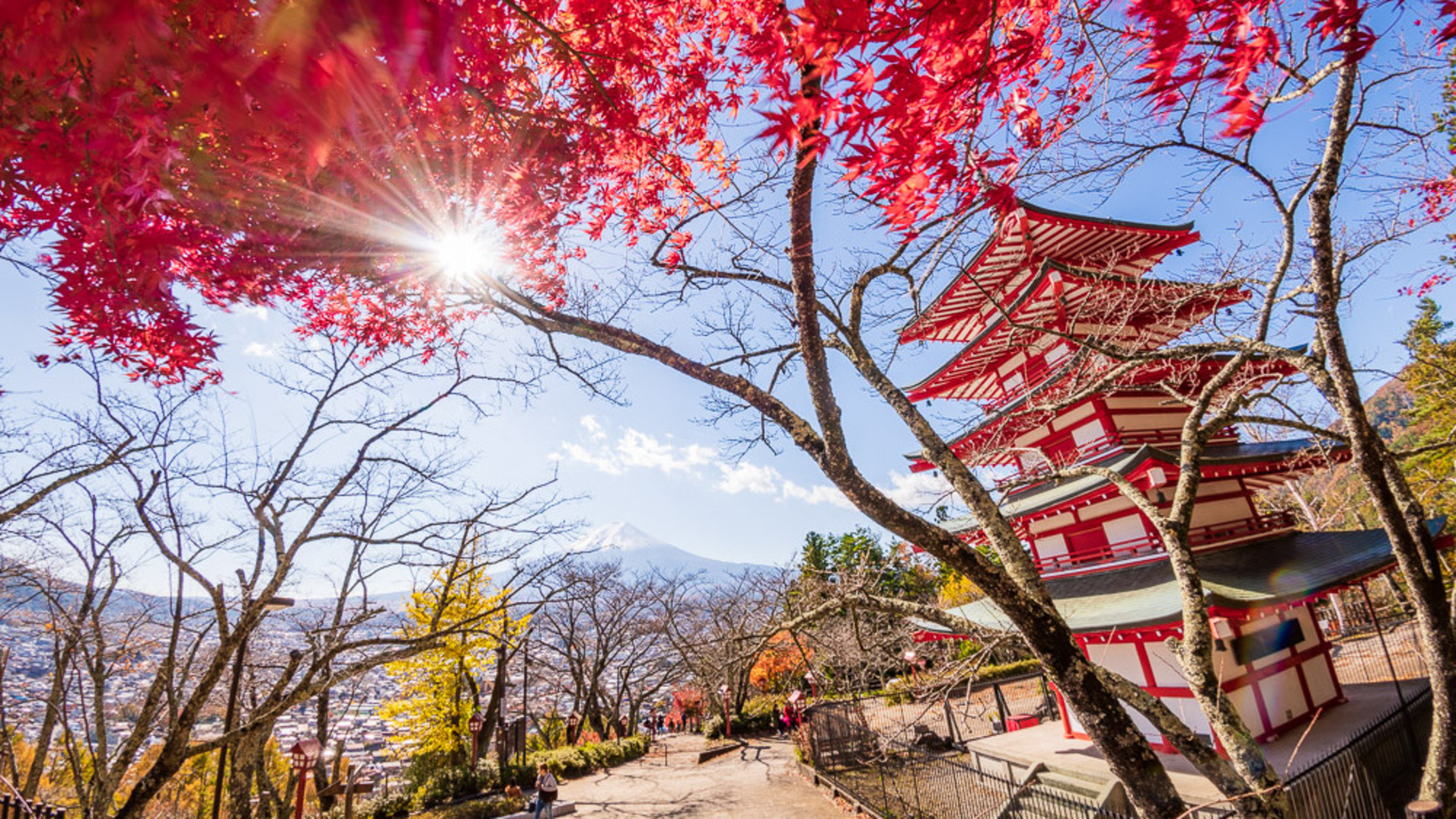 fall colors chureito pagoda mount fuji japan 728