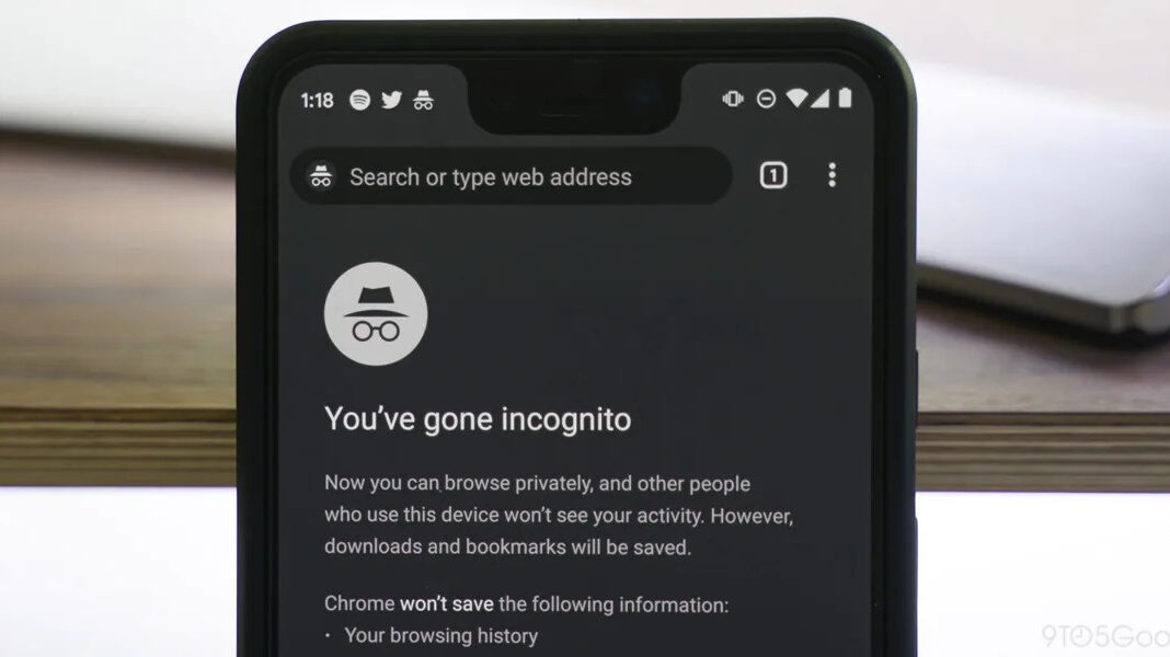 google chrome incognito