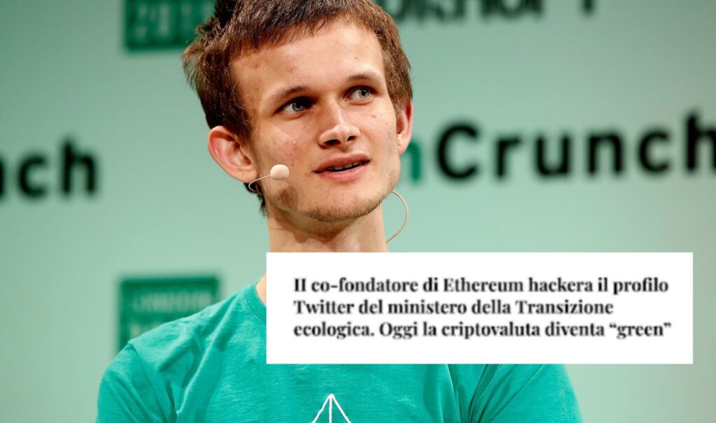 Vitalik Buterin e titolo Fatto Quotidiano