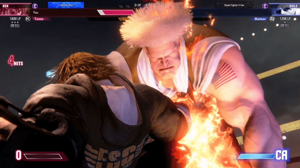 Ken punching Guile Street Fighter 6