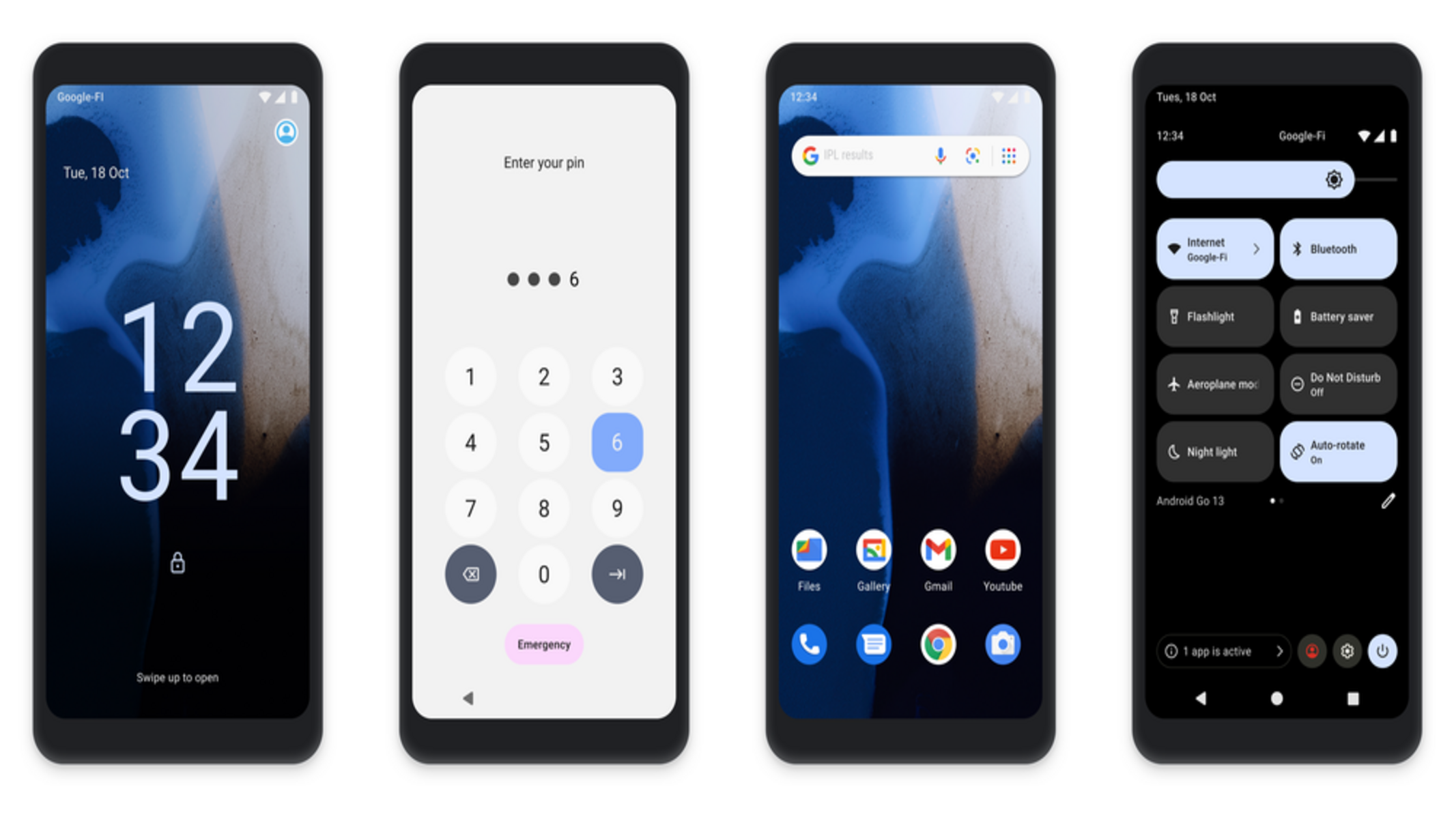 Il nuovo tema Material You di Android 13 Go Edition