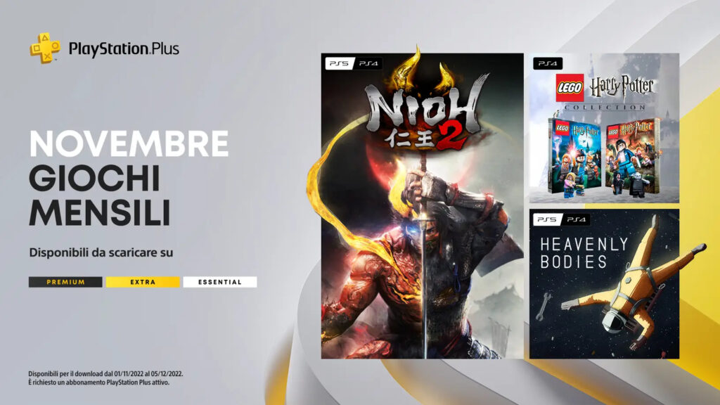 Playstation Plus giochi di novembre 2022