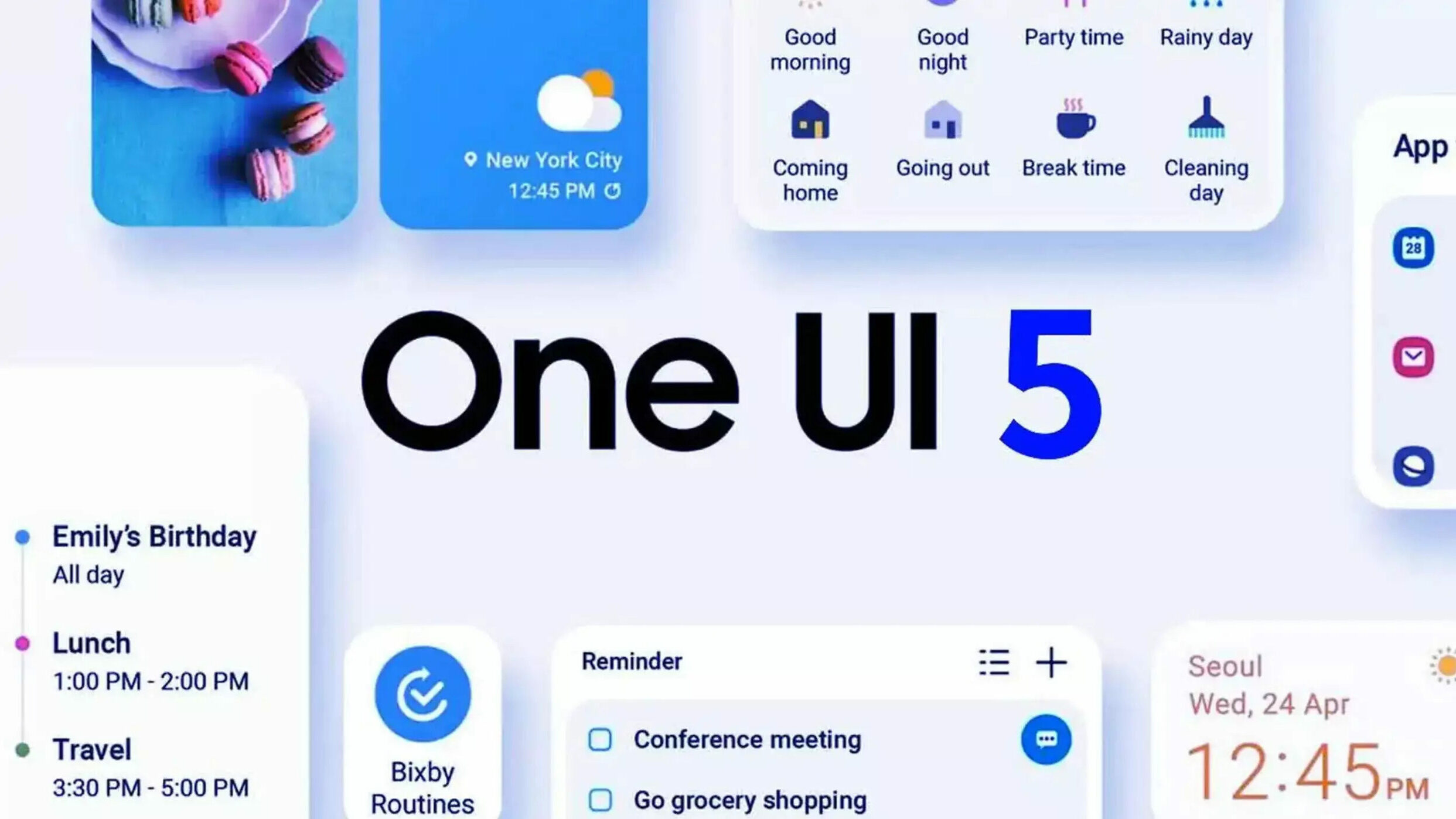 Novità della Samsung One UI 5
