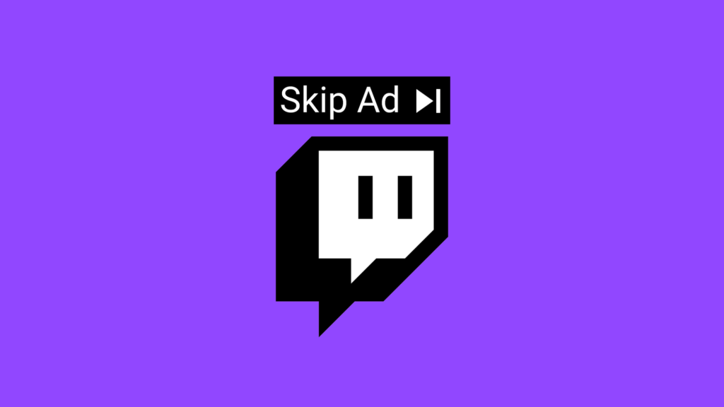 Twitch logo con Skip Ad