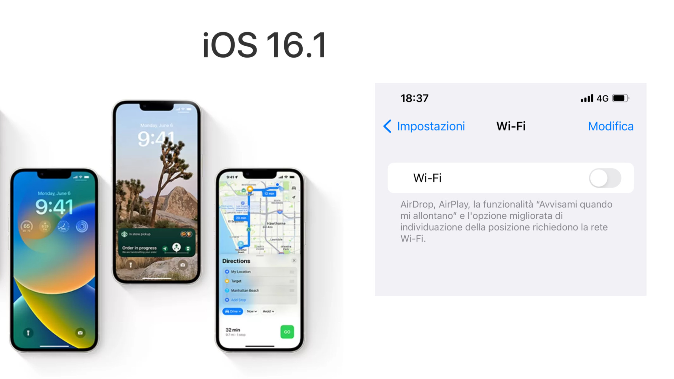 iOS 16.1 e Wi-Fi