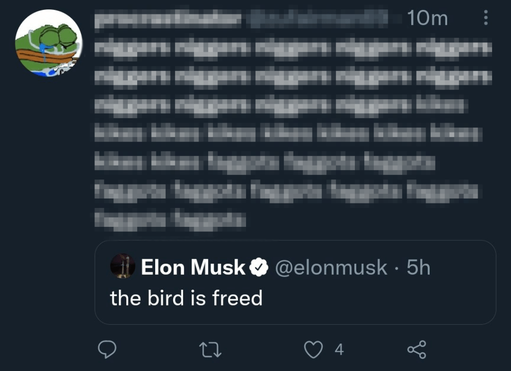 twitter racial slurs elon musk min