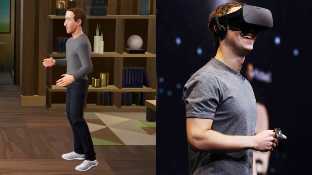 Zuckerberg mentre usa il VR