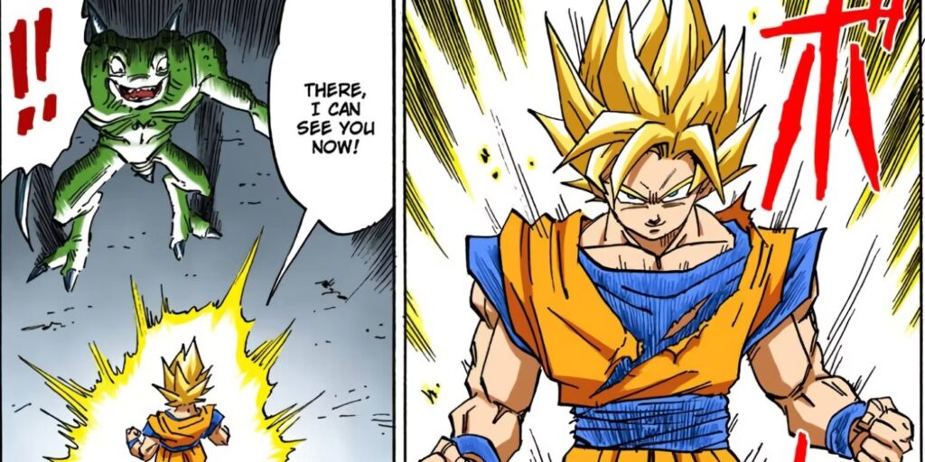 Goku Super Saiyan Power manga