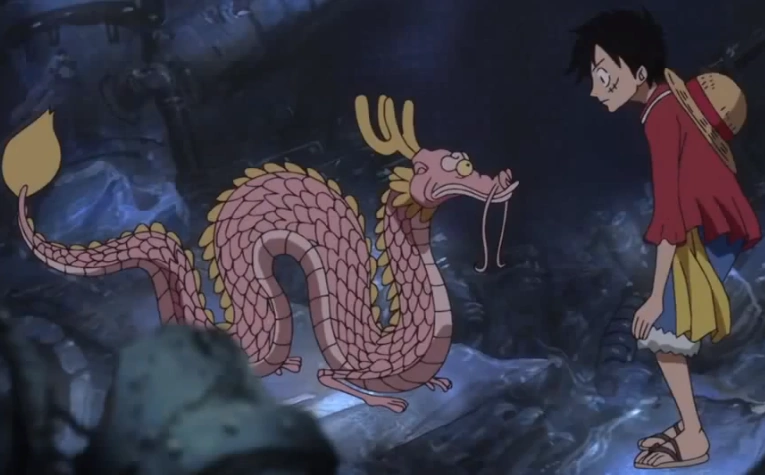 Luffy Meets a Dragon