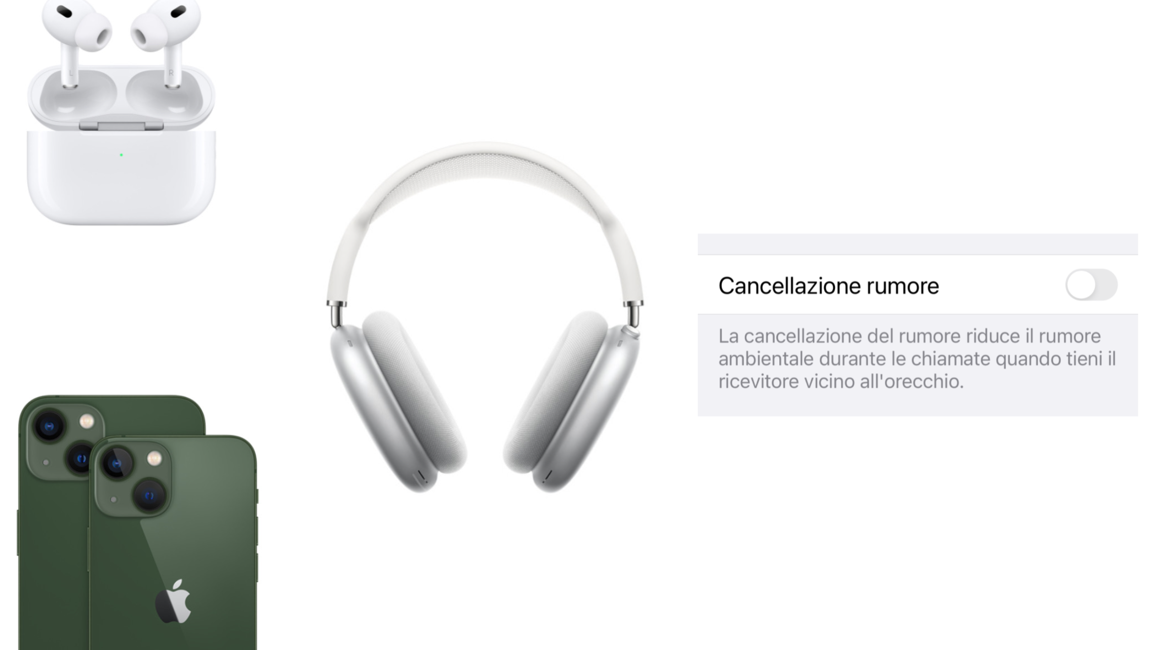 Apple cancellazione attiva del rumore