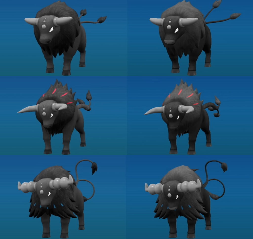 Pokémon Tauros di Paldea Shiny