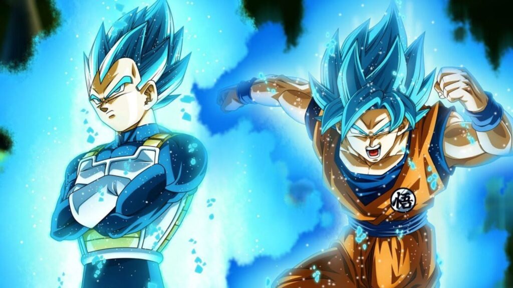 dragon ball super saiyan blue goku vegeta