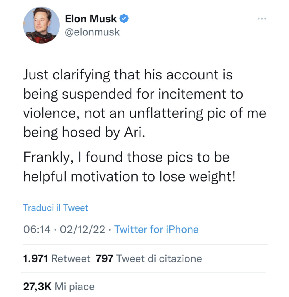 Elon Musk tweet