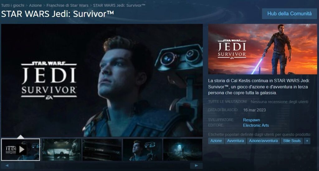 Star Wars: Jedi Survivor Data di lancio