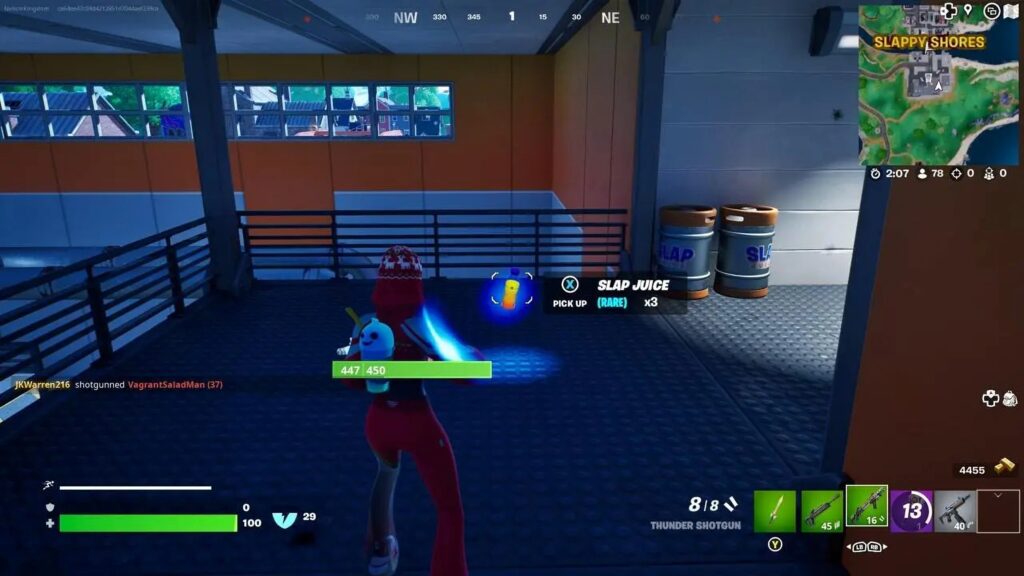 Fortnite barili Slap Juice per attivare effetto dello Schiaffo