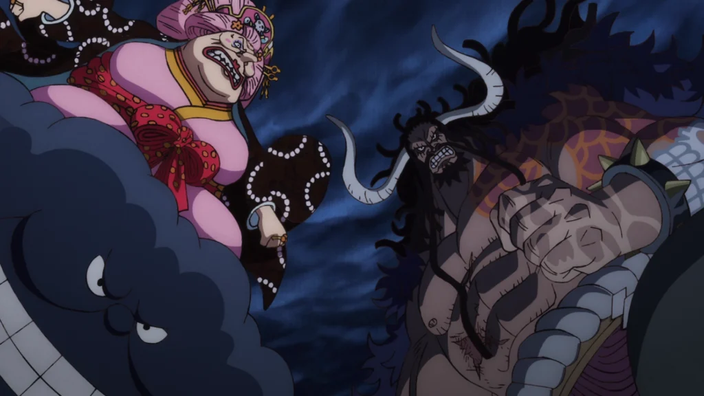 Kaidou and Big Mom on Skull Dome Roof