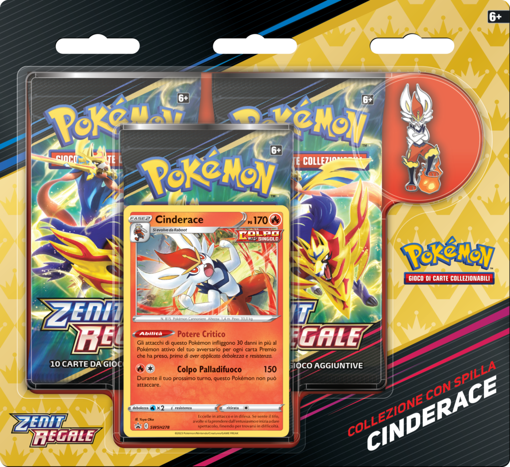 Pokemon TCG Sword Shield—Crown Zenith Pin Collection Cinderace IT