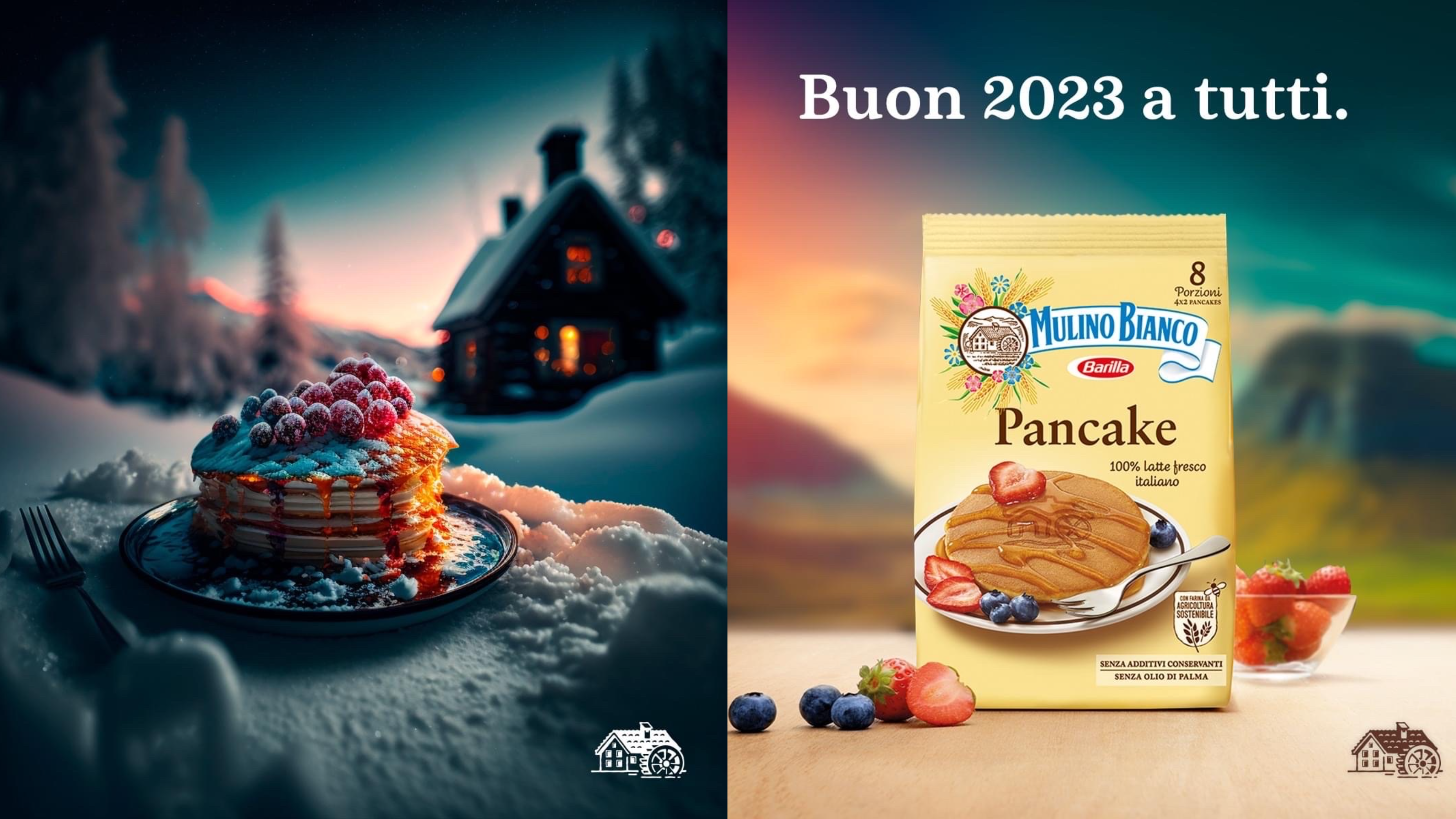 Pancake Mulino Bianco AI Art