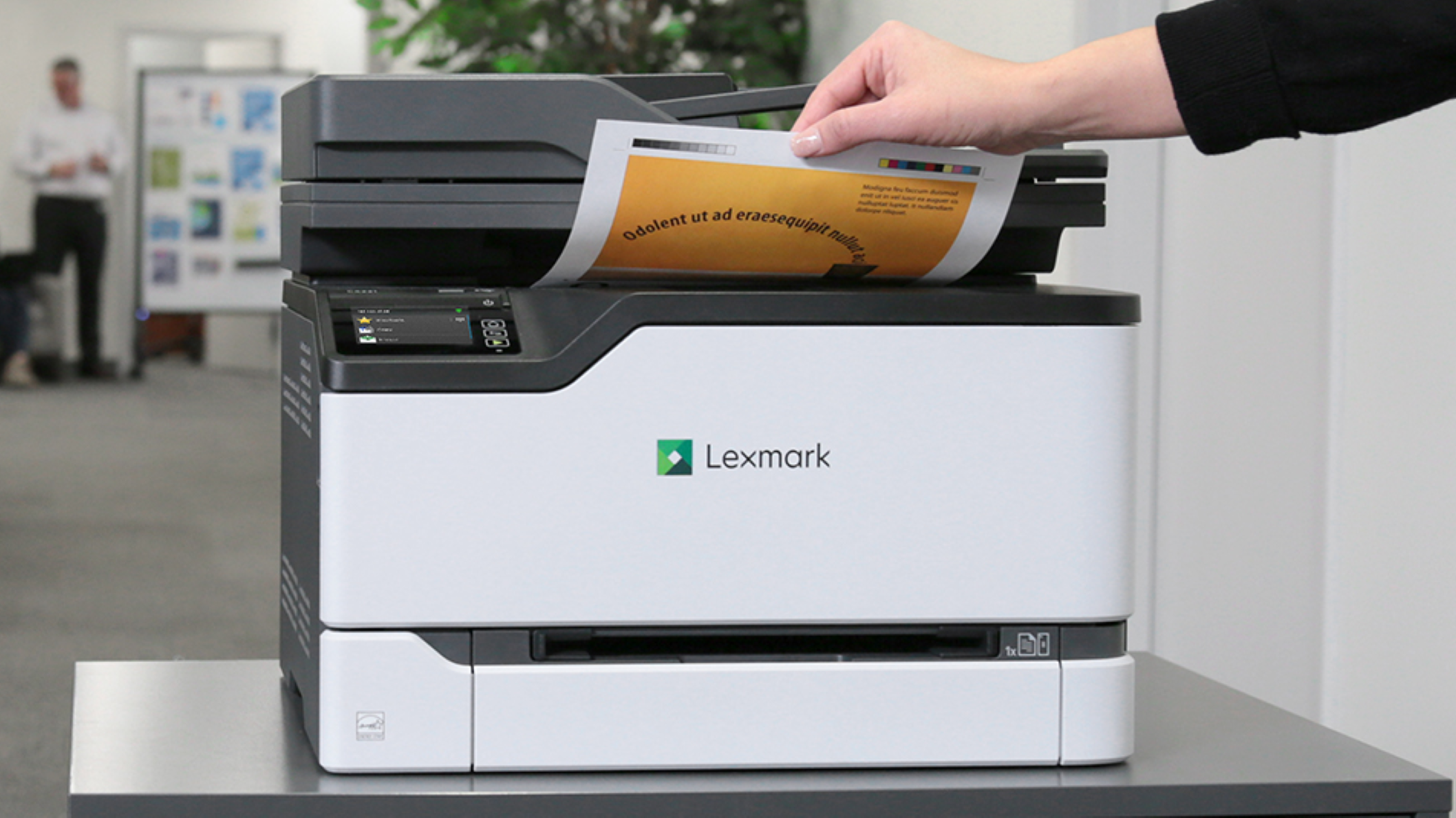 Stampante Lexmark in azione